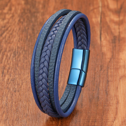 Handcrafted Multi-Layer Leather Bracelet