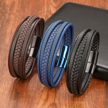 Handcrafted Multi-Layer Leather Bracelet
