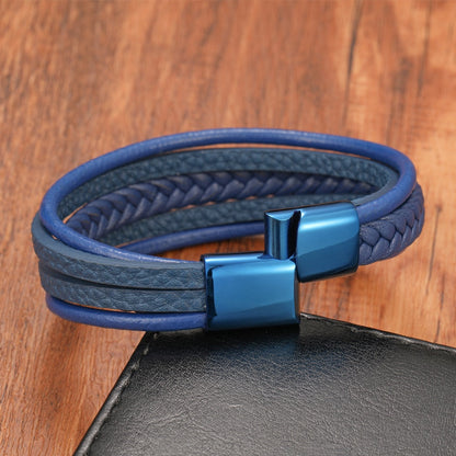Handcrafted Multi-Layer Leather Bracelet
