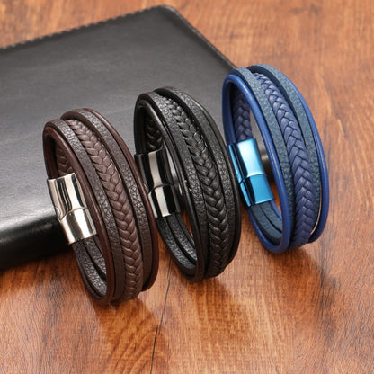 Handcrafted Multi-Layer Leather Bracelet