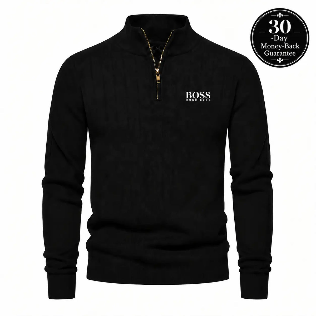 Premium Ribbed Quarter-Zip Sweater